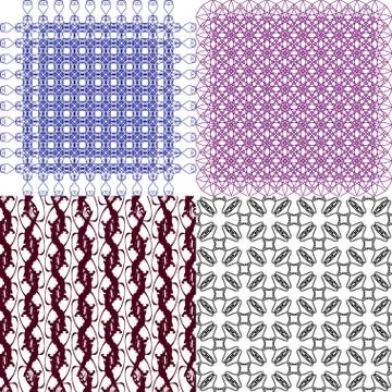 Set of  pattern. Modern stylish texture. Repeating abstract background. Stock Illustration