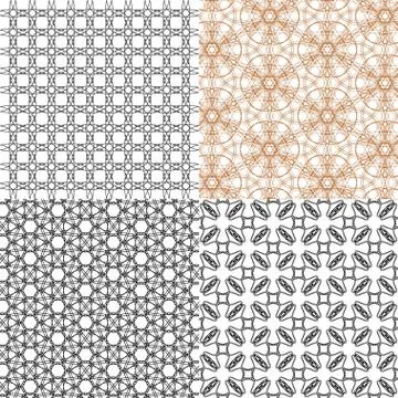 Set of  pattern. Modern stylish texture. Repeating abstract background. Illustrazione stock