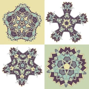 Set of patterns and colors chocolate brown wallpaper Illustrazione stock
