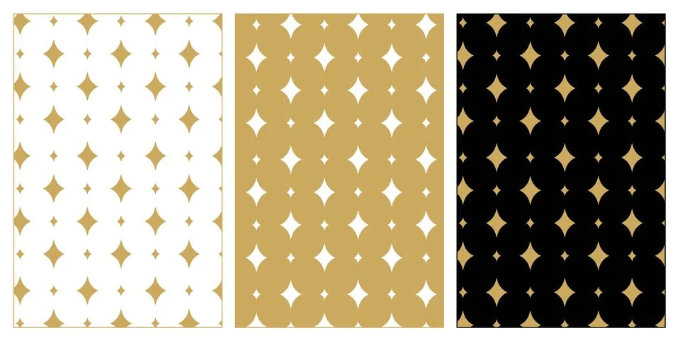 Set of patterns with crosses, stripes, lines. Seamless vector background. Illustrazione stock