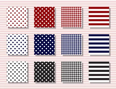 Set of patterns with geometric elements. ESP 10 Stock Illustration