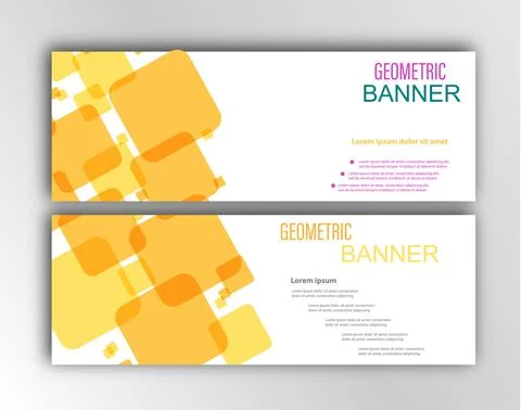 Set of patterns with geometric intersecting elements for banners, covers and Illustrazione stock