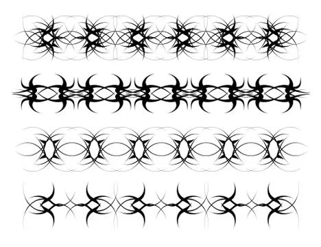 Set of patterns gothic Illustrazione stock