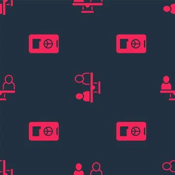 Set Peace and Gender equality on seamless pattern. Vector 스톡 일러스트