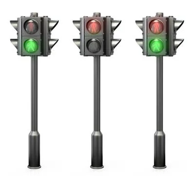 Set of pedestrian traffic lights Stock Illustration