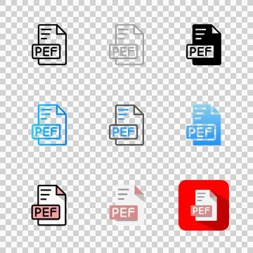 Set pef of creative document icons with a technology theme 스톡 일러스트