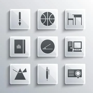Set Pen, Certificate template, Computer monitor, Acute angle, Light rays in Illustrazione stock