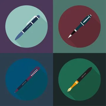 Set pen Stock Illustration