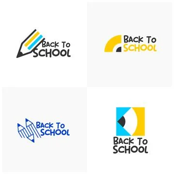 Set of Pencil logo vector template, Creative Pencil design concepts illustr.. Stock Illustration