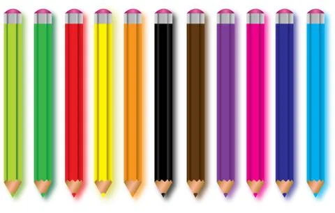 Set of pencils Stock Illustration