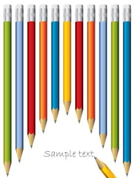 Set of pencils Stock Illustration