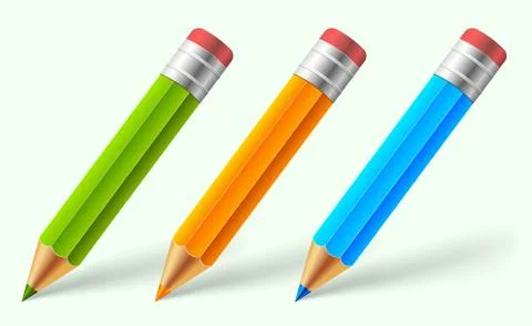 Set of pencils Stock Illustration