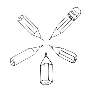 Set of pencils. Иллюстрация