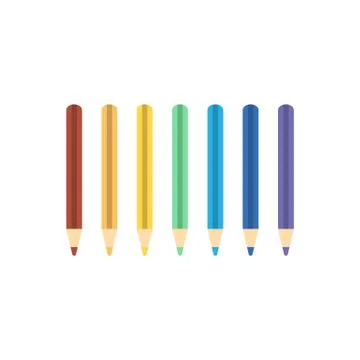 Set of pencils illustration Stock Illustration