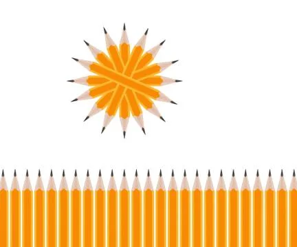 Set of Pencils Stock Photos