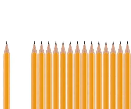 Set of Pencils Stock Photos