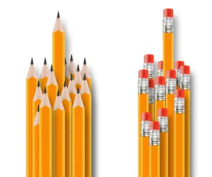 Set of Pencils Stock Photos