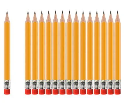 Set of Pencils Stock Photos