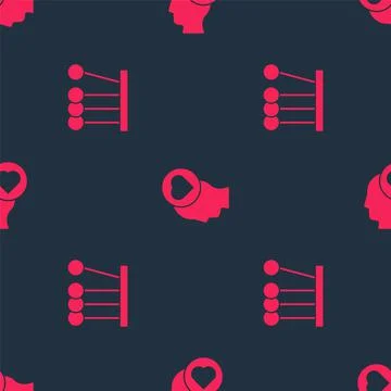 Set Pendulum and Broken heart or divorce on seamless pattern. Vector 스톡 일러스트