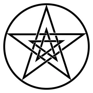 Set of pentagram isolated on transparent background. vector illustration. Illustration