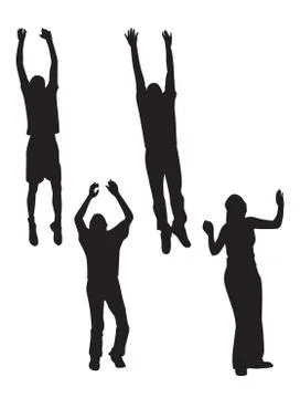Set of people silhouettes Illustration