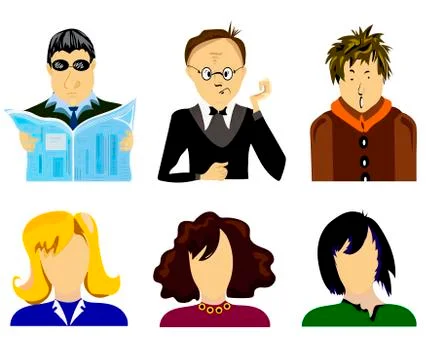 Set people vector Stock Illustration