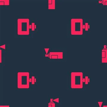 Set Perfume and on seamless pattern. Vector Stock-Illustration