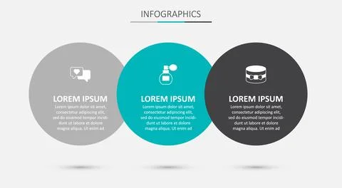 Set Perfume, Heart in speech bubble and Gift box and heart. Business infogr.. Stock-Illustration