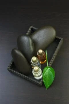 Set of perfume oils Stock Photos
