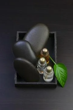 Set of perfume oils Fotos Stock