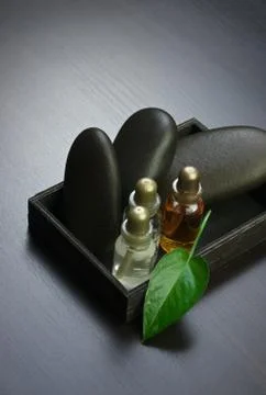 Set of perfume oils Foto stock