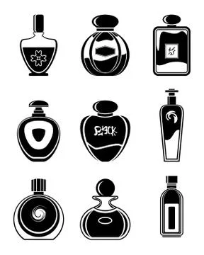 Set of perfumes Stock Illustration
