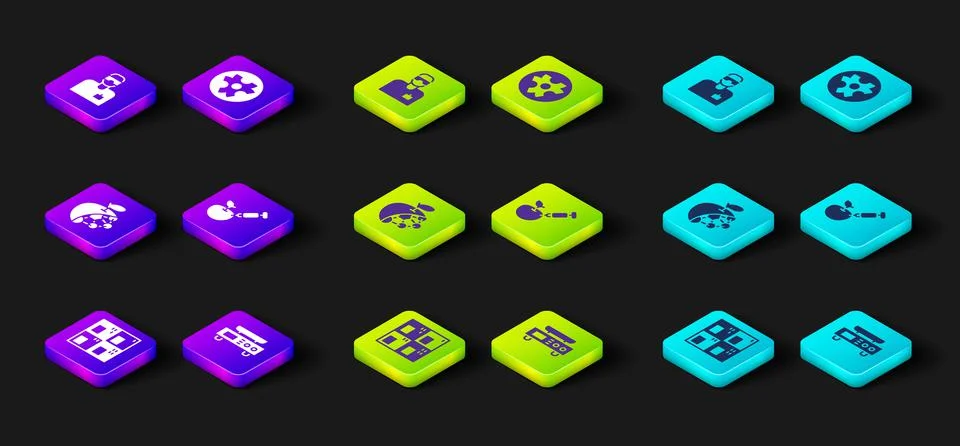 Set Periodic table, Electronic scales, Biological structure, Genetically Stock Illustration