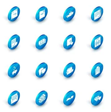 Set Personal folder, Ship with shield, Contract pen, Smartphone insurance, Piggy イラスト素材