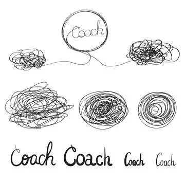 Set of personal growth, development, evolution icon. Tangled and unraveled Stock Illustration