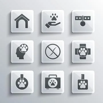 Set Pet first aid kit, shampoo, Veterinary clinic, Anti worms parasite, Collar イラスト素材