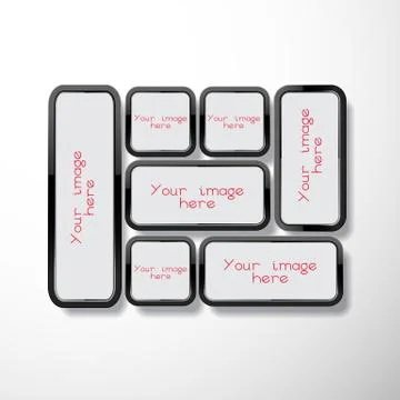 Set of photo frames Stock Illustration