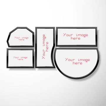Set of photo frames Stock Illustration