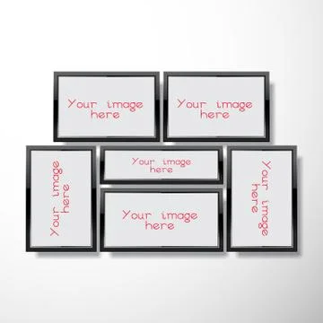 Set of photo frames 스톡 일러스트
