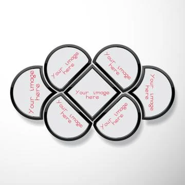 Set of photo frames 스톡 일러스트