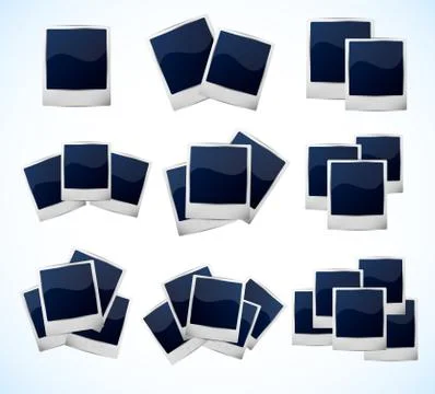 Set of photo frames Illustrazione stock