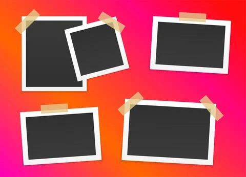 Set of photo frames イラスト素材