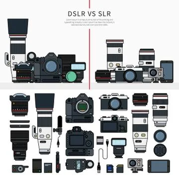 Set of photography tools Stock-Illustration