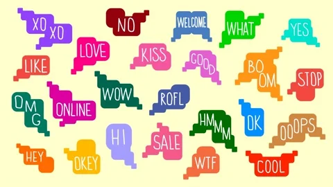 A set of phrases for conversation Stock Footage 207661249