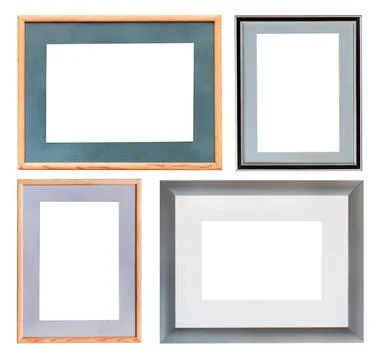 Set of picture frame with mat set of picture frame with mat with cutout ca... Stock Photos