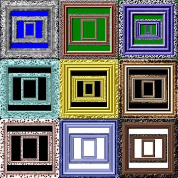 Set of picture frames 스톡 일러스트