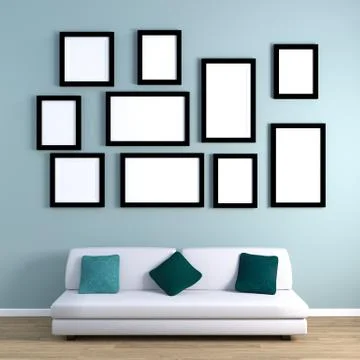 Set of Picture Frames 스톡 일러스트