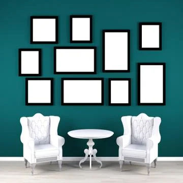 Set of Picture Frames 스톡 일러스트