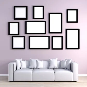 Set of Picture Frames 스톡 일러스트