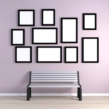 Set of Picture Frames Stock Illustration